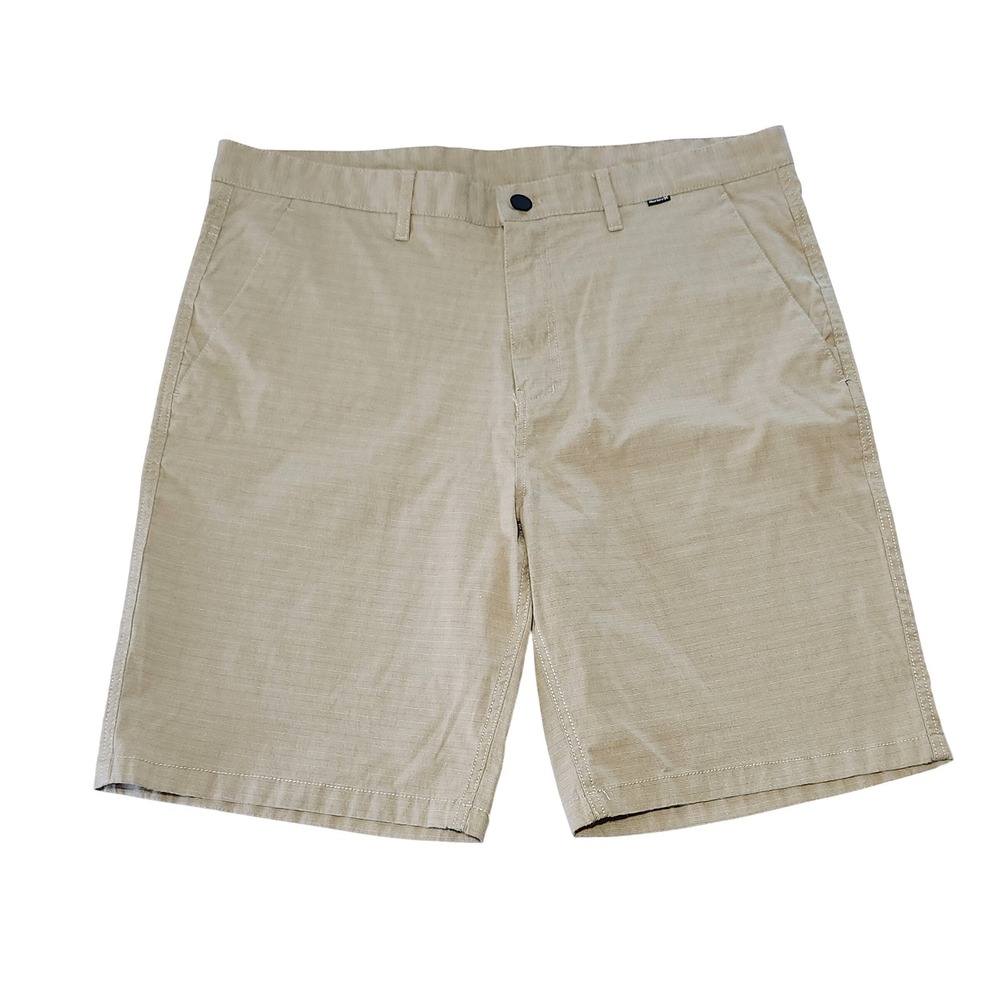 Hurley Turner Walk Shorts 38" Waist Khaki Tan Textured Casual Chinos MWS0005850 - Picture 1 of 8